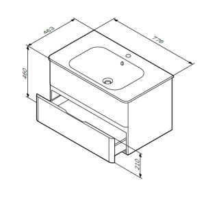 Am.Pm Bliss M55FHX0802WG32 тумба под раковину 80 см белый
